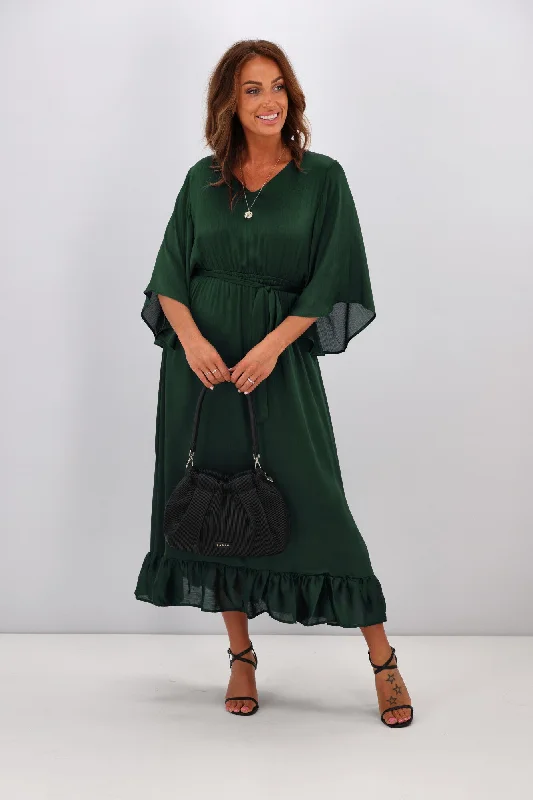 Cool cotton dress-Celebration by Shine On Chelsea Dress Green