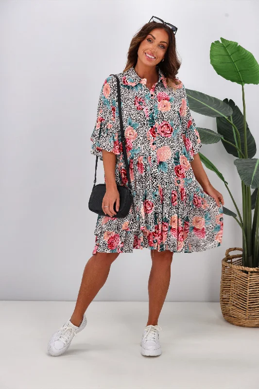 Printed vacation dress-Dreamcatcher Megan Mini Dress Multi Floral