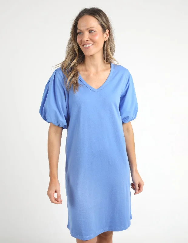 Smock relaxed dress-Elm Joy Dress Cerulean Blue