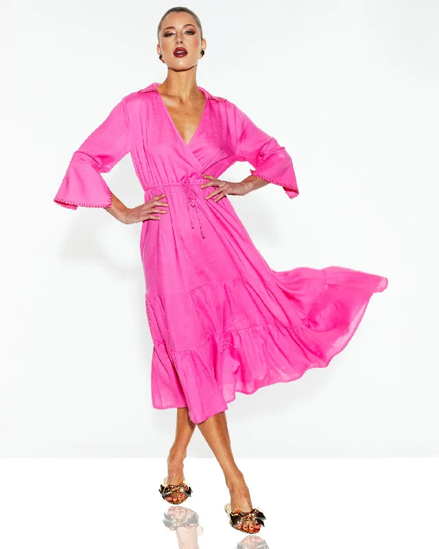 Weekend brunch dress-Fate Showcase Dress Pink