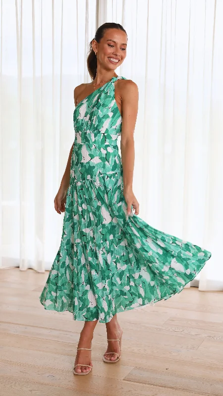 Bodycon date dress-Jayma Maxi Dress - Green Multi