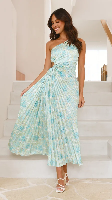 Teal ocean dress-Laken Maxi Dress - Green Floral