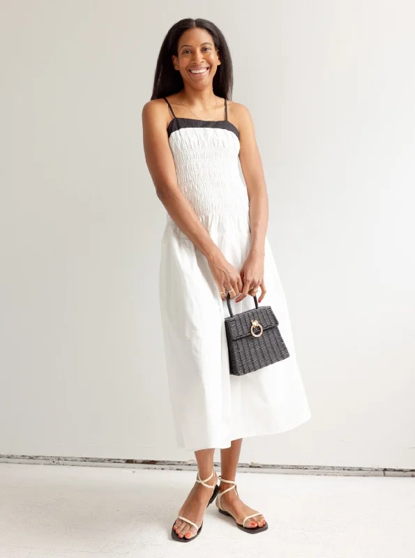 Minimalist sleek dress-Maude Contrast Dress