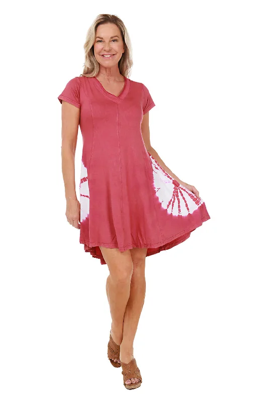 A-line picnic dress-Sienna Tie-Dye Princess Seam Skater Dress