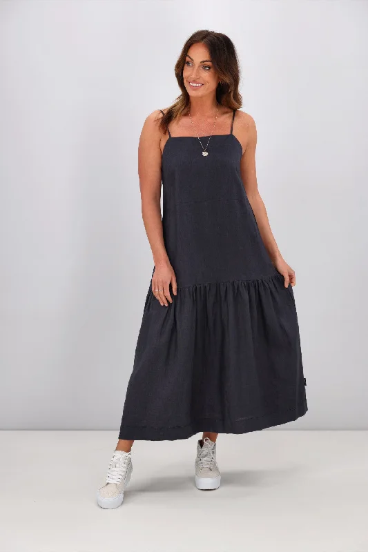 Elegant draped dress-RPM Antoinette Dress Deep Sea