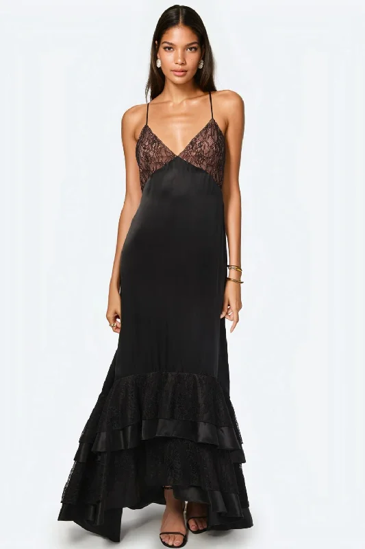 Beaded party dress-Seville Dress in Black