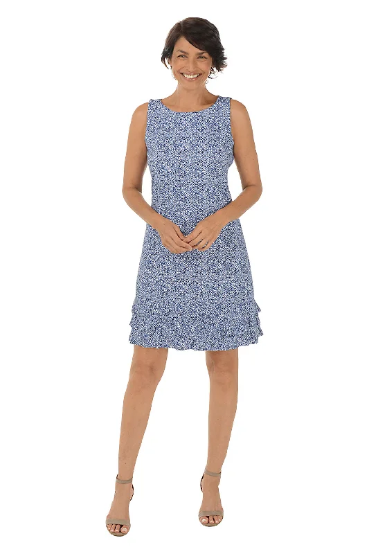 Daytime picnic dress-Ditsy Leopard UPF50+ Ruffle Dress