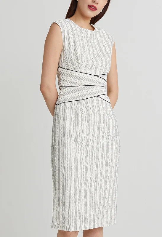 Flowy maxi dress-Stacked-On Stripe Midi Dress