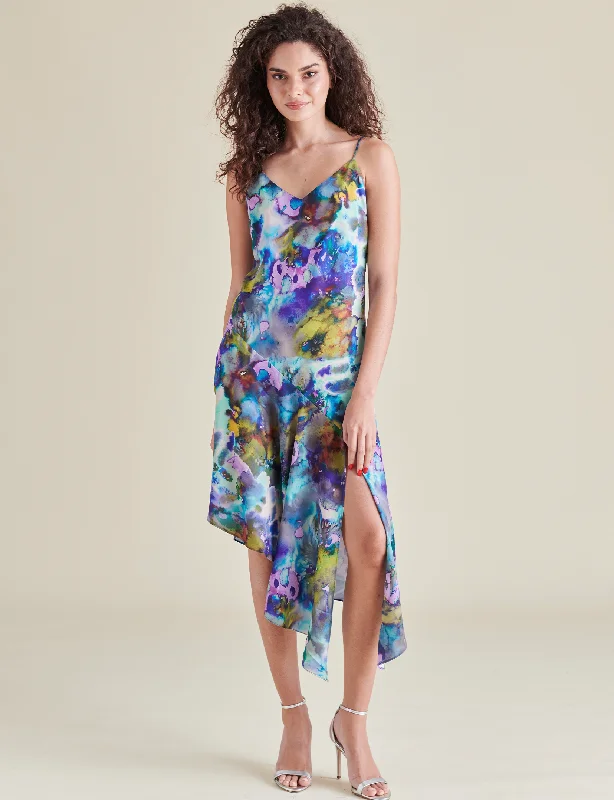 Printed midi dress-Elysia Dress, Dreamscape Print