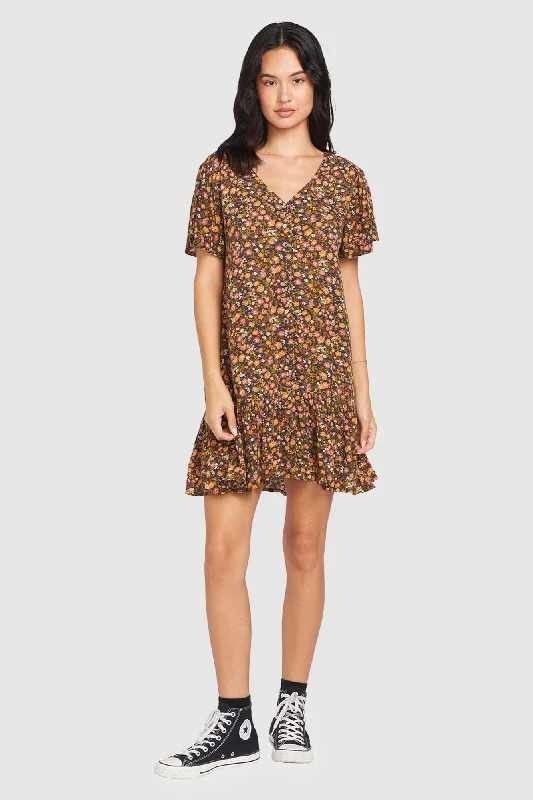 Rose gold trendy dress-Volcom Stone Dreamer Dress Floral