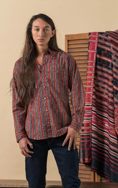 Smocked vintage dress-Zion Shirt, Long Sleeve, Taos Stripe