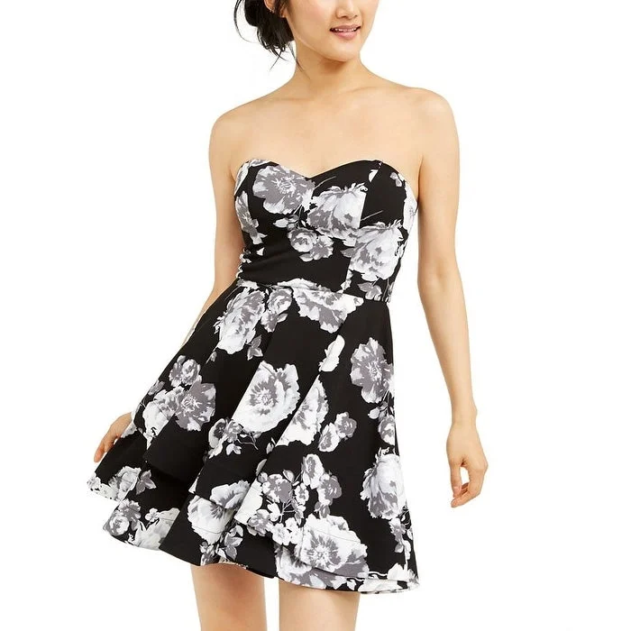 Gold glamorous dress-B Darlin Junior's Allover Floral Dress Black Size 9/10