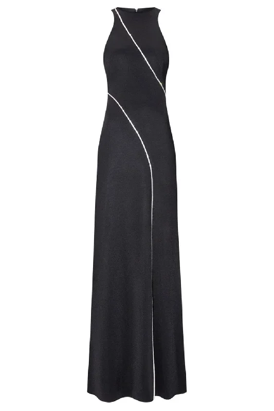 Ruched trendy dress-Crystal Cord Gown