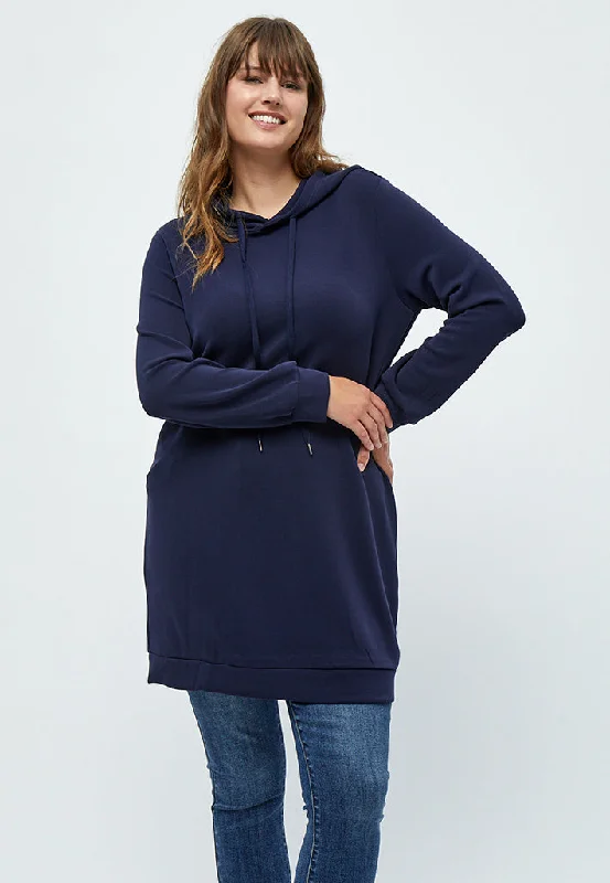 A-line picnic dress-Dicette Sweat Dress Curve - MIDNIGHT NAVY