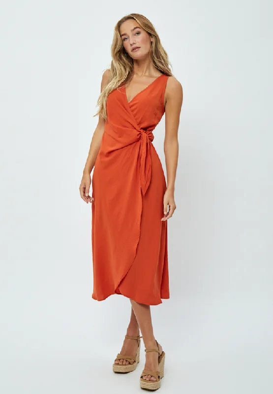 Cool cotton dress-DSBianna Wrap Dress - Mecca Orange