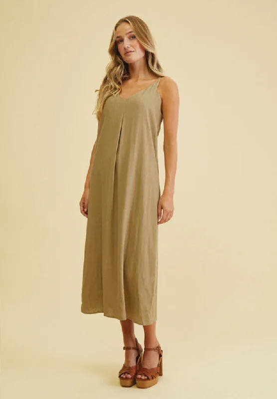 Dramatic maxi dress-DSNatalie Dress - Tannin Sand