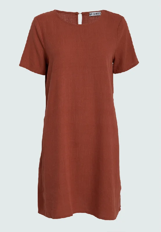 Travel comfy dress-DSNatalie Dress - Bombay Brown