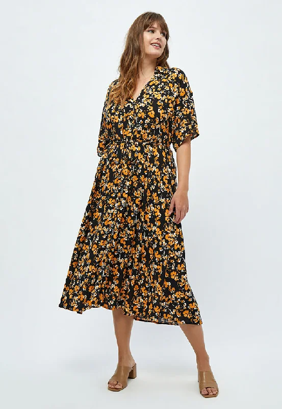 Breezy sundress-Fanny Dress Curve - Black Print