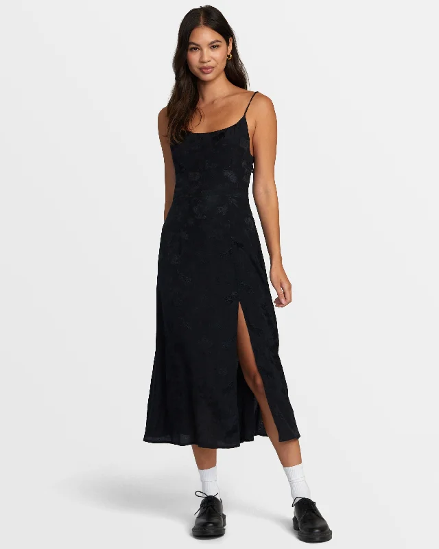 Everyday shift dress-Invisible Man Midi Dress - Black