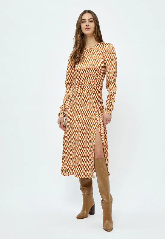 Eco-friendly cotton dress-MSKassaria GRS Dress - Desert Sand Graphic Print