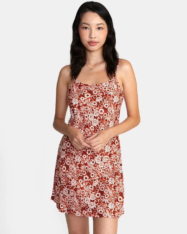 Resort tropical dress-Macarthur Midi Dress - Cinnamon