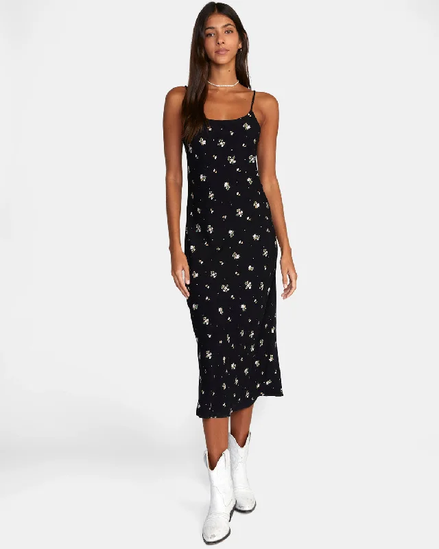 Gingham country dress-Maiden Midi Dress - RVCA Black