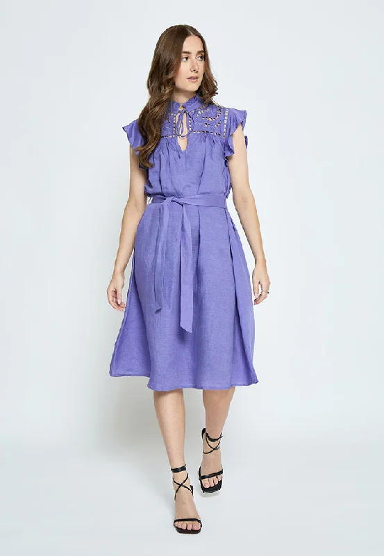 Afternoon tea dress-MSAlaya Dress - Dusted Peri