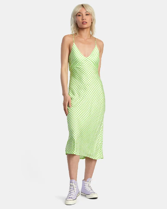 Fringe festival dress-Oh Lord Midi Dress - Green Flash