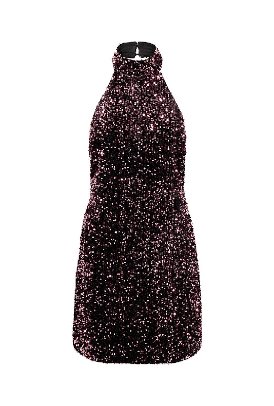 ONLY ANIKA SEQUIN HALTERNECK DRESS