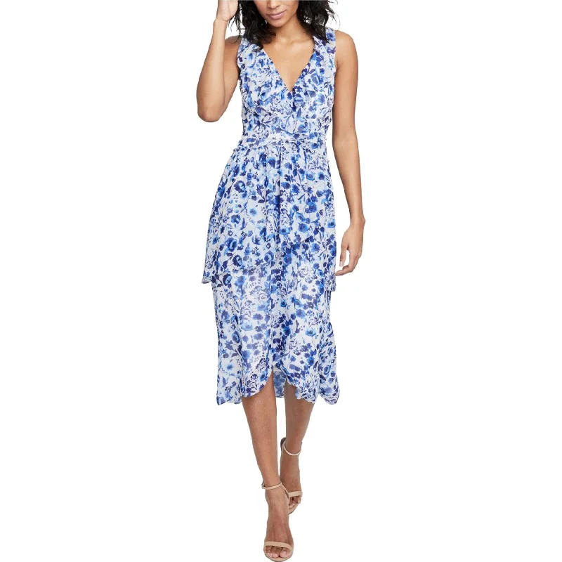 Pleated evening dress-Rachel Roy Womens Floral A-Line Dress