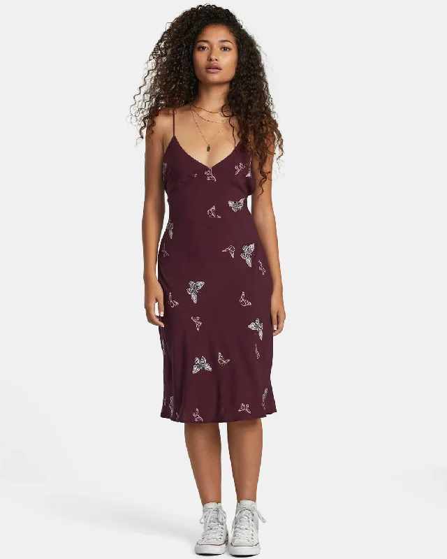 Jersey comfy dress-Rose Namajunas Oh Lord Midi Dress - Rose Pink