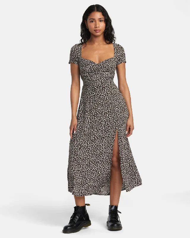 Bold animal print dress-Secrets Midi Dress - Java