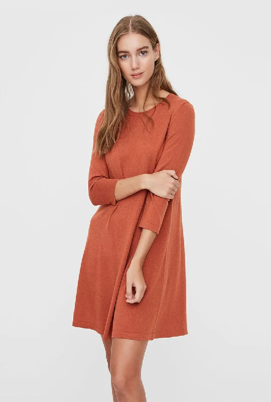 Cozy knit dress-VERO MODA FELICITY O NECK DRESS