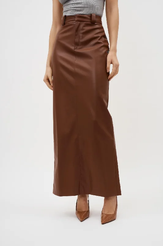 Stylish wrap skirt-Luna Silhouette Maroon Skirt