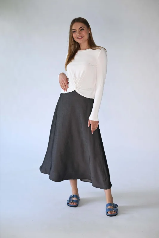 Knitted fall skirt-Monn Smoke Classic A line Skirt M415S