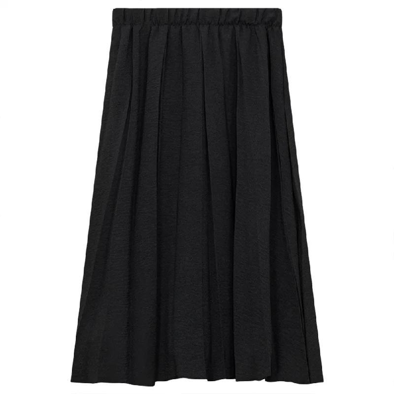 Maroon rich skirt-Noni Black Lollypop Pleat Skirt DS4YT3534A