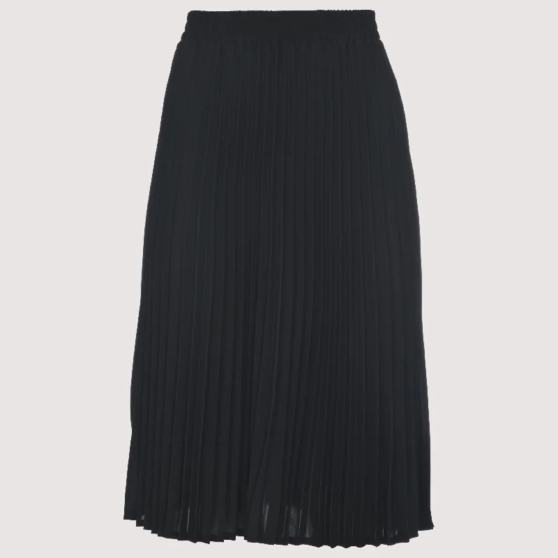 Subtle pastel skirt-Slate Black Short Ascot Skirt W-8878