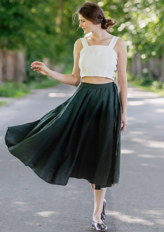 Edgy slit skirt-Wrap Skirt